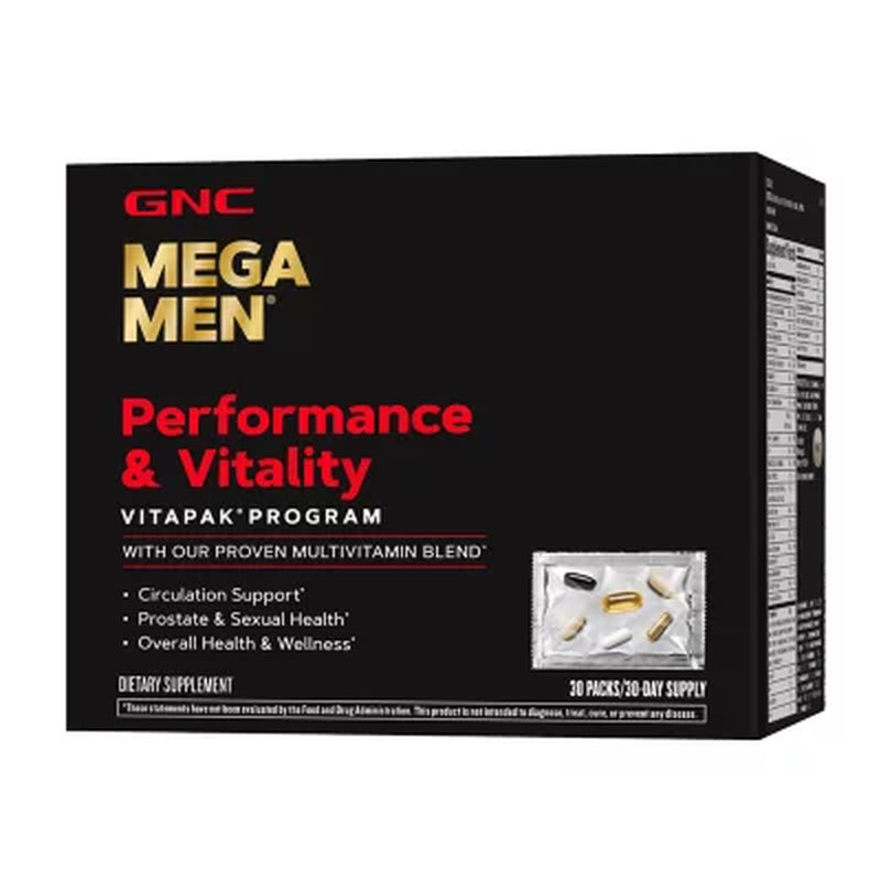 GNC Mega Men Performance and Vitality Vitapak Program, 30 Ct.