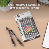 Z-Grip Retractable Ballpoint Pen, Medium Point, 1.0Mm, Black Ink, 7-Pack (22271)