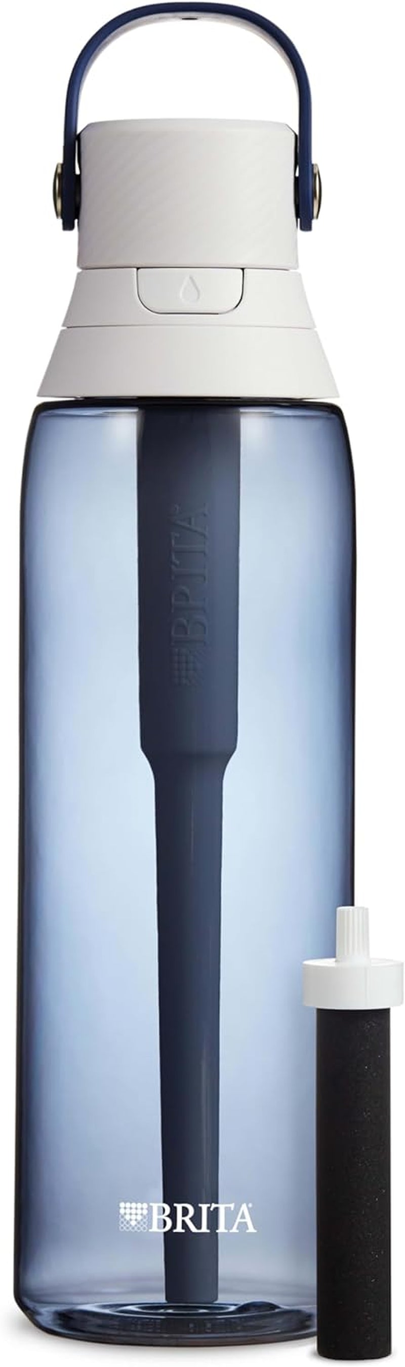 Hard-Sided Plastic Premium Filtering Water Bottle, Bpa-Free, Reusable, Replaces 300 Plastic Water Bottles, Filter Lasts 2 Months or 40 Gallons, Includes 1 Filter, Night Sky - 26 Oz.