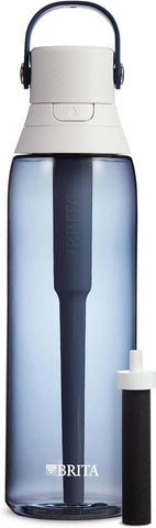 Hard-Sided Plastic Premium Filtering Water Bottle, Bpa-Free, Reusable, Replaces 300 Plastic Water Bottles, Filter Lasts 2 Months or 40 Gallons, Includes 1 Filter, Night Sky - 26 Oz.