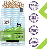 Naked Essentials Dry Dog Food - Lamb + Bison - High Protein, Real Meat, No Fillers, Prebiotics + Probiotics, 4Lb Bag