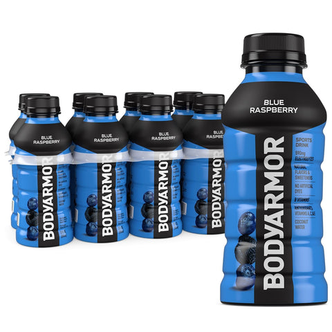 Sports Drink Sports Beverage, Blue Raspberry, Natural Flavors with Vitamins, Potassium-Packed Electrolytes, No Preservatives, Perfect for Athletes, 12 Ounce (Pack of 8)