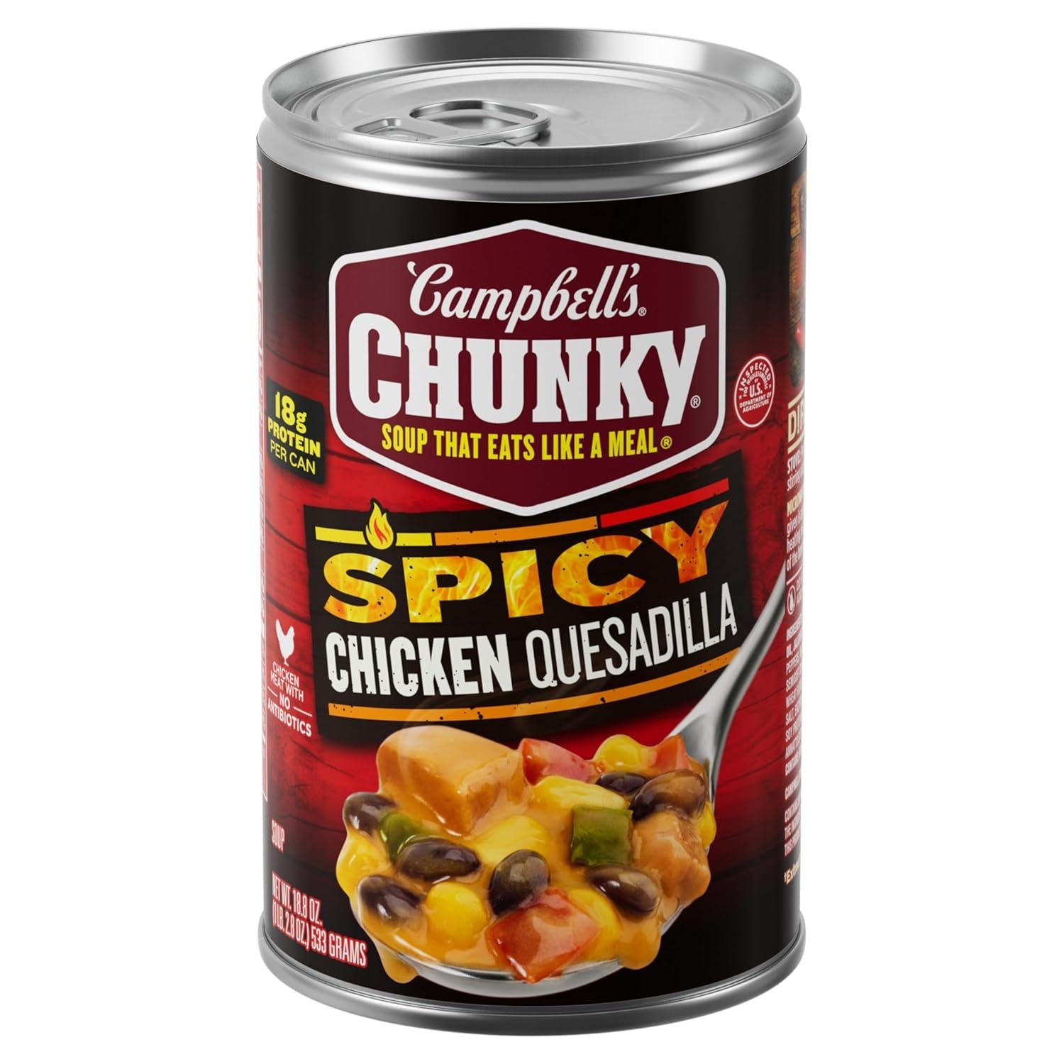 Chunky Soup, Spicy Chicken Quesadilla Soup, 18.8 Oz Can