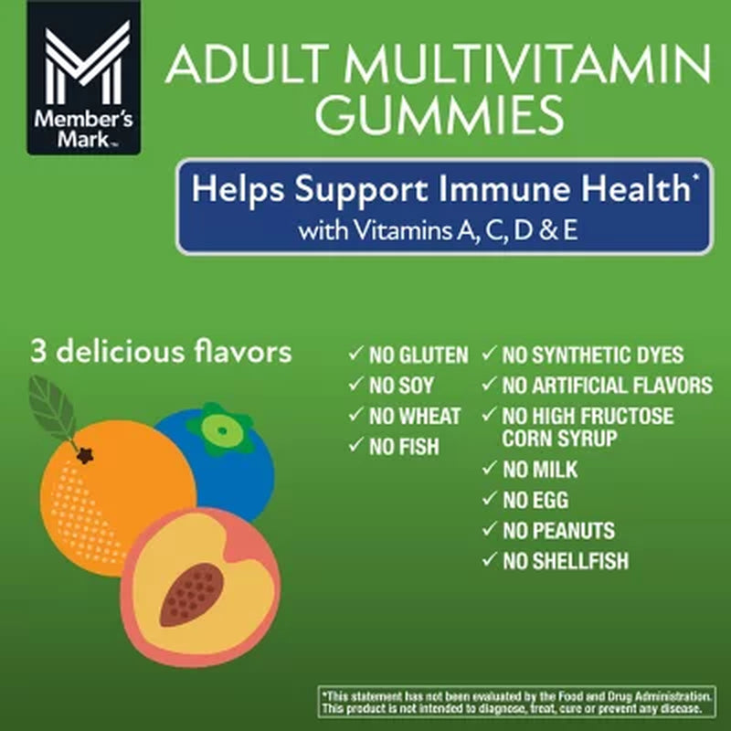 Member'S Mark Adult Multivitamin Gummies, Assorted Fruit Flavors, 260 Ct.