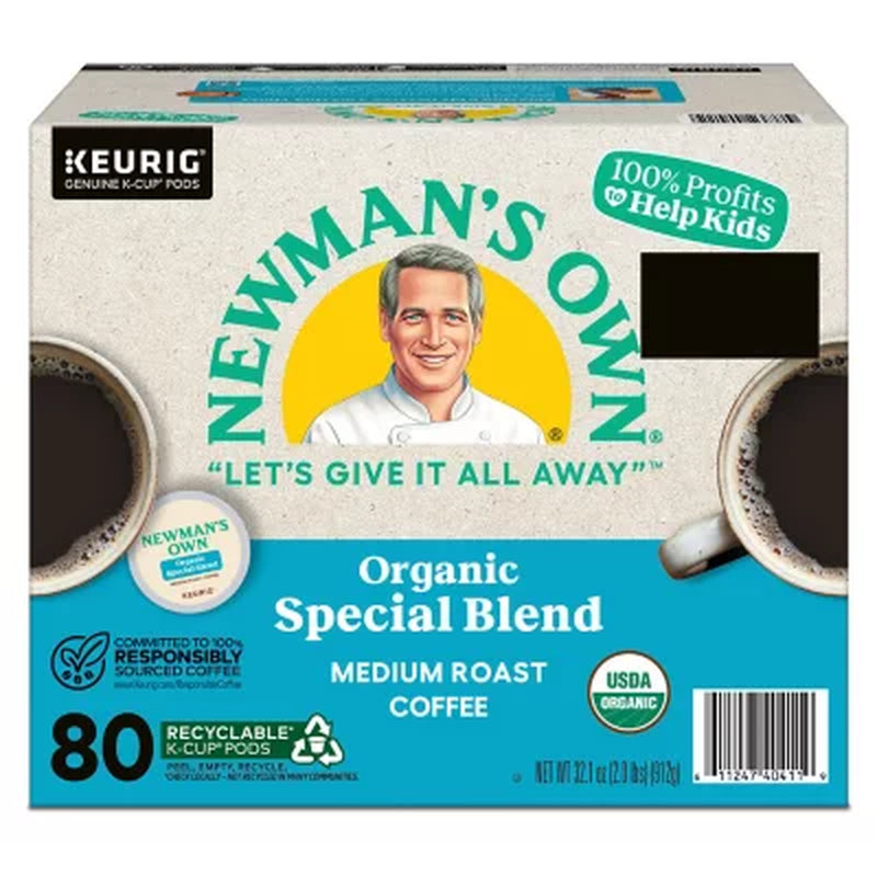 Newman'S Own Organics Medium Roast K-Cup, Special Blend, 80 Ct.