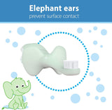 Infant-To-Toddler Toothbrush, Soft and Safe Baby Training Brush, Elephant, Mint, 0-3 Years (Styles May Vary)