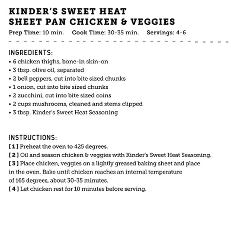 Kinder'S Sweet Heat Seasoning, 8.9 Oz.