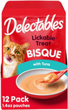 Delectables Bisque Lickable Wet Cat Treats-12 Pack-Tuna - 3270011057