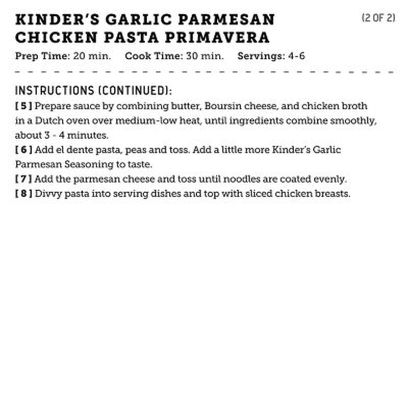 Kinder'S Garlic Parmesan Seasoning, 9.1 Oz.