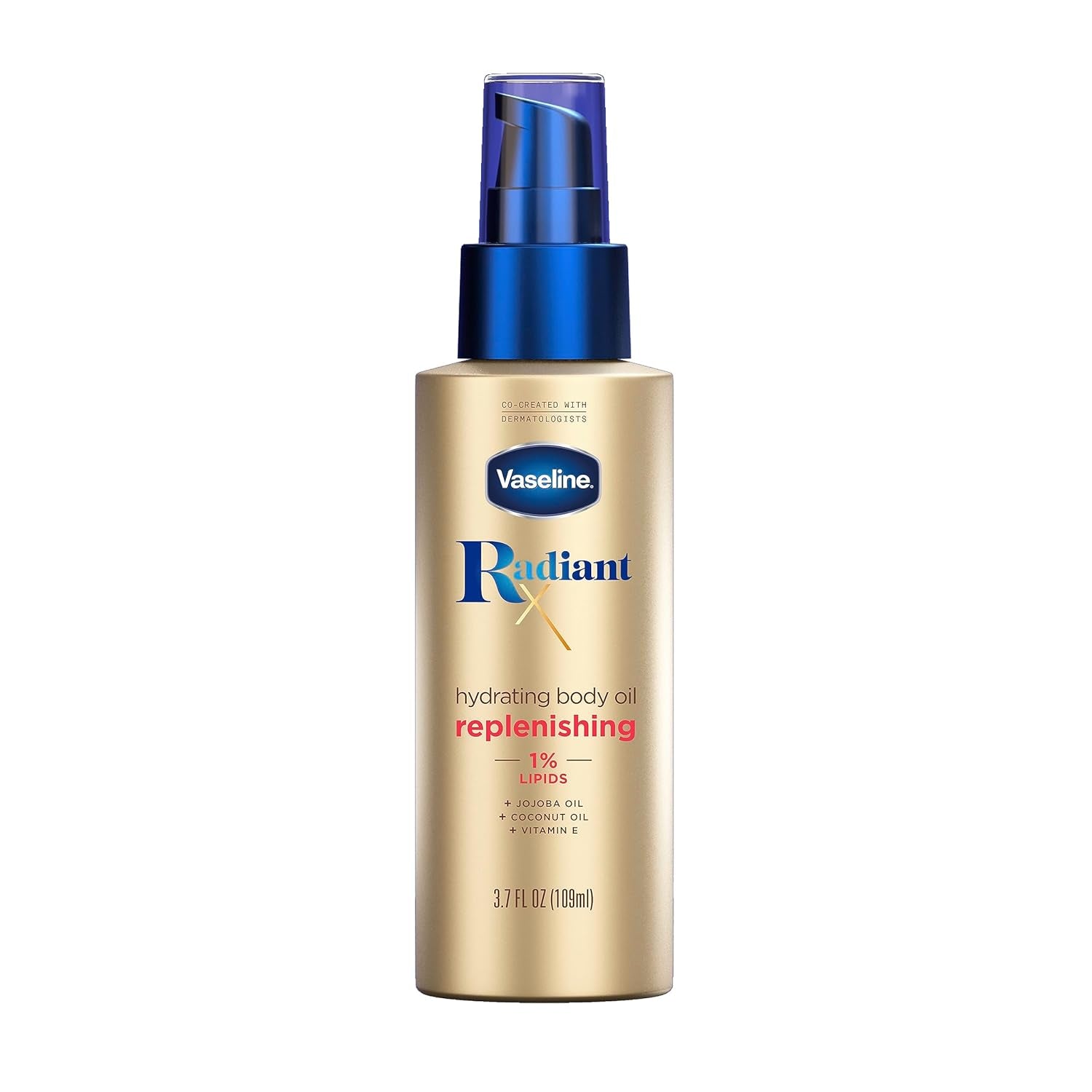 Radiant X Replenishing and Hydrating Body Oil with 1% Lipids, Jojoba Oil, Coconut Oil, & Vitamin E 3.7 Oz