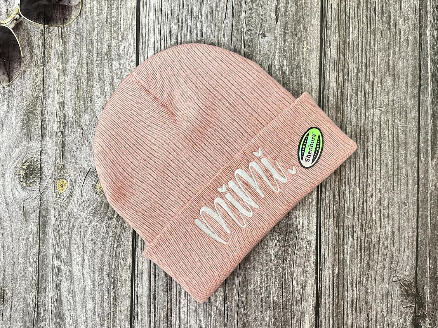 Embroidered Beanie Hat for Women Men