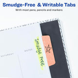 Margin Ultra Tabs, 2.5" X 1", Pastel Sparkle Shimmer Designs, 16 Repositionable Page Tabs (74150)
