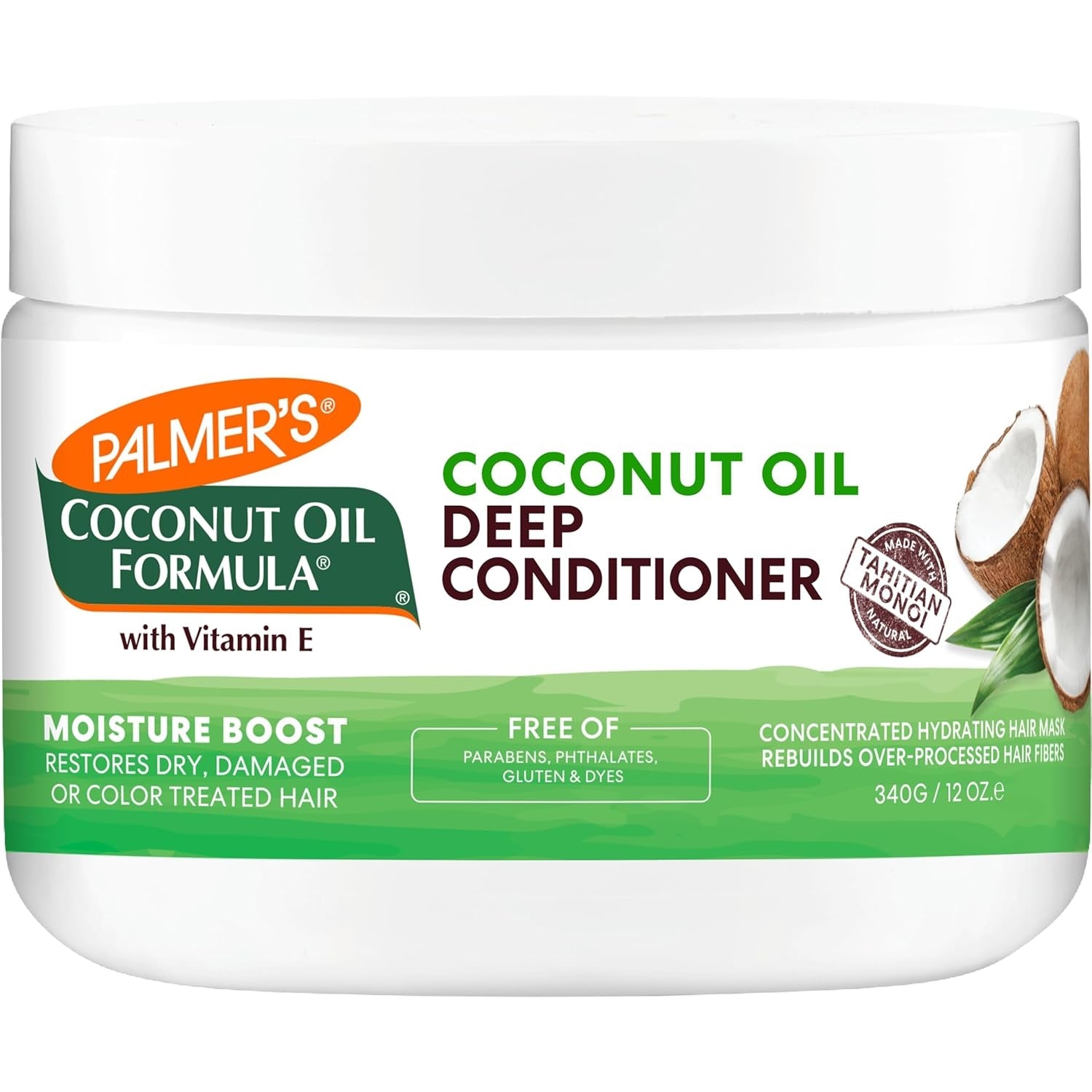 Coconut Oil Formula Moisture Boost Deep Hair Conditioner, 12 Ounce