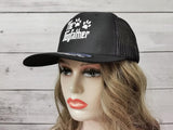 Embroidered the Dogfather Paw Hat, Best Dog Dad Hats, Father'S Day Trucker Hat for Men, Mesh Outdoor Travel Baseball Cap
