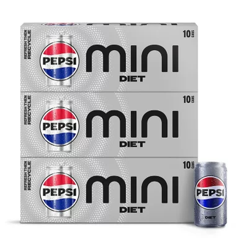 Diet Pepsi Original Mini Cans, 7.5 Fl. Oz., 30 Pk.