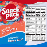 Strawberry & Berry Blue Flavored Juicy Gels, 12 Count Snack Cups