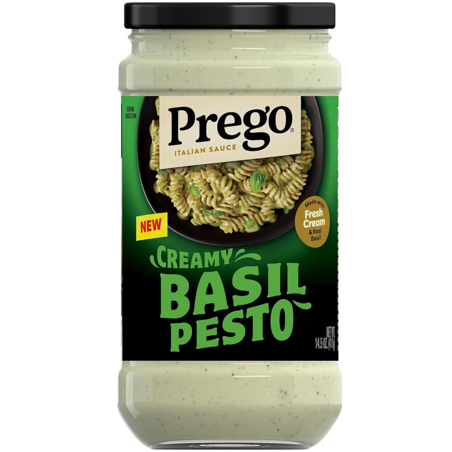 Creamy Basil Pesto Pasta Sauce, 14.5 Oz Jar