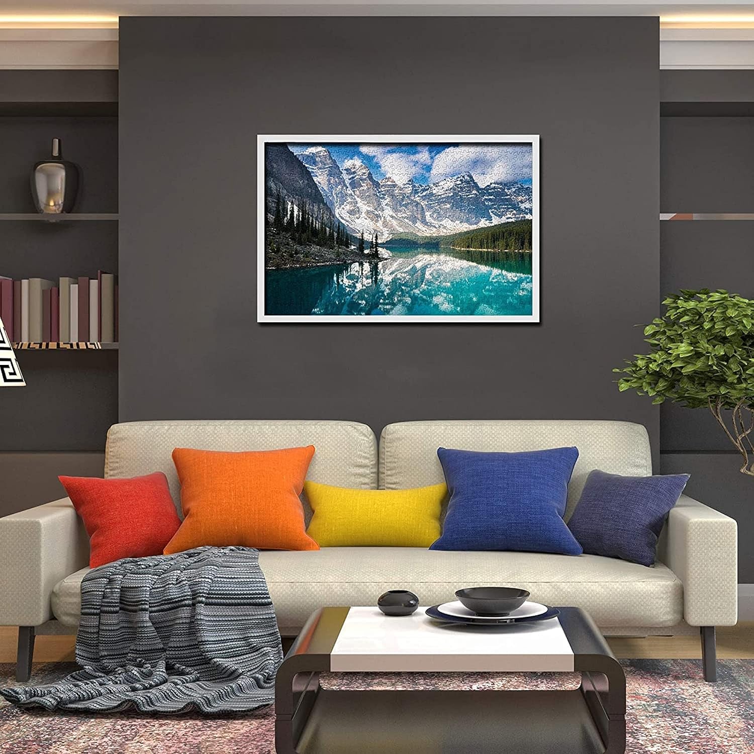 Puzzles for Adults 1000 Pieces - Featuring Moraine Lake Alberta - Challenging and Educational Masterpieces Puzzle for Kids - Large, 27X 20 Inches - Jigsaw Puzzles 1000 Pieces for Adults