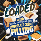 S'Mores Loaded Cereal, Crispy Cereal with Naturally and Artificially Flavored Chocolate Creme Filling, Made with Whole Grain, Family Size, 18.1 Oz