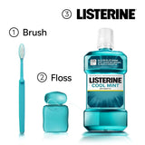 Cool Mint Antiseptic Mouthwash, Daily Oral Rinse Kills 99% of Germs That Cause Bad Breath, Plaque and Gingivitis for a Fresher, Cleaner Mouth, Cool Mint Flavor, 250 Ml/ 8.5 Fl. Oz.