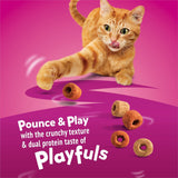 Purina  Playfuls with Salmon and Shrimp Flavor Cat Treats - (Pack of 6) 6 Oz. Pouches