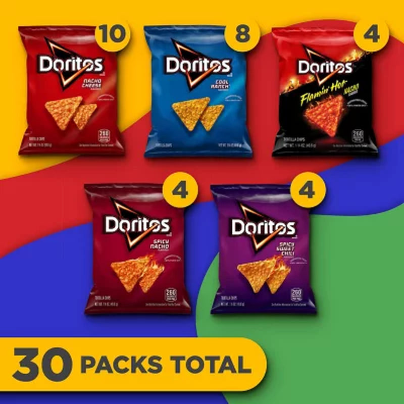 Doritos Mix Variety Pack Tortilla Chips, 30 Pk.