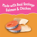 Purina  Grain Free Lickable Cat Food Toppers Lil’ Soups with Sockeye Salmon in Chicken Broth - (Pack of 8) 1.2 Oz. Cups