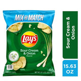 Lay'S Sour Cream & Onion Potato Chips, 15.63 Oz.