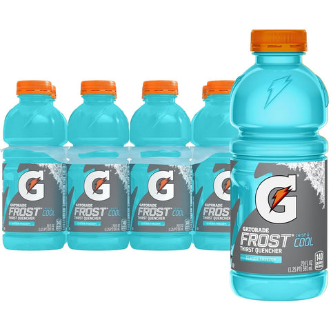 Thrist Quencher, Frost Glacier Freeze Sports Drinks, 20 Fl Oz Bottles, 8 Pack