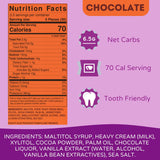 Sugar Free Candy Soft Caramels Individually Wrapped - Sea Salt & Vanilla - Low Net Carb Zero Sugar Candy with Xylitol & Maltitol (Chocolate Caramel) Keto Candy 1 Pack