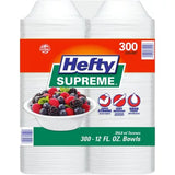 Hefty Supreme Heavyweight Foam Bowls, 12 Oz., 300 Ct.