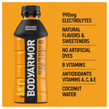 Sports Drink Sports Beverage, Orange Mango, Coconut Water Hydration, Natural Flavors with Vitamins, Potassium-Packed Electrolytes, Perfect for Athletes, 20 Fl Oz (Pack of 6)