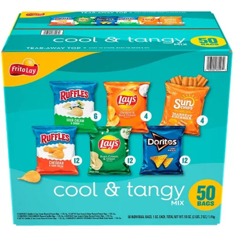 Frito-Lay Cool & Tangy Variety Pack Chips, 50 Pk.
