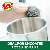 Stainless Steel Scrubber, Dish Scrubbers for Cleaning Kitchen and Household, Dishes, 3