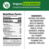 Low Sodium Original 100% Vegetable Juice, 5.5 Fl Oz Can (8 Pack)