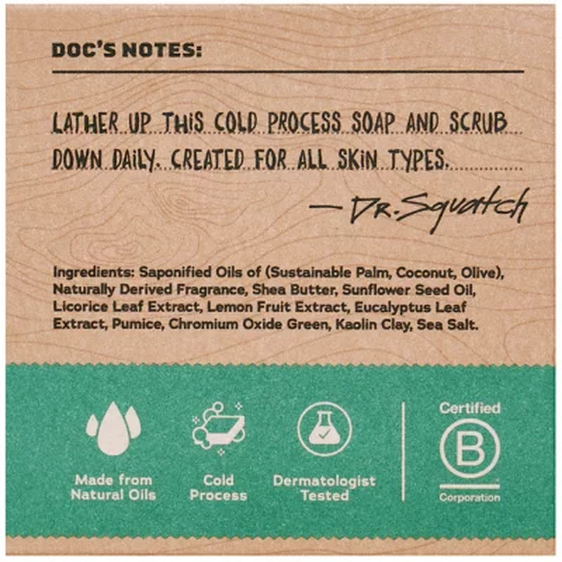 Dr. Squatch Natural Bar Soap, Variety Pack, 5 Oz., 6 Ct.