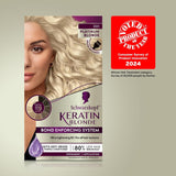 Keratin Blonde Hair Dye Platinum Blonde 001, Ultra Lightening Kit, 1 Application - Hair Bleach Enriched with Keratin, Lightens up to 9 Levels and Protects Hair from Breakage**