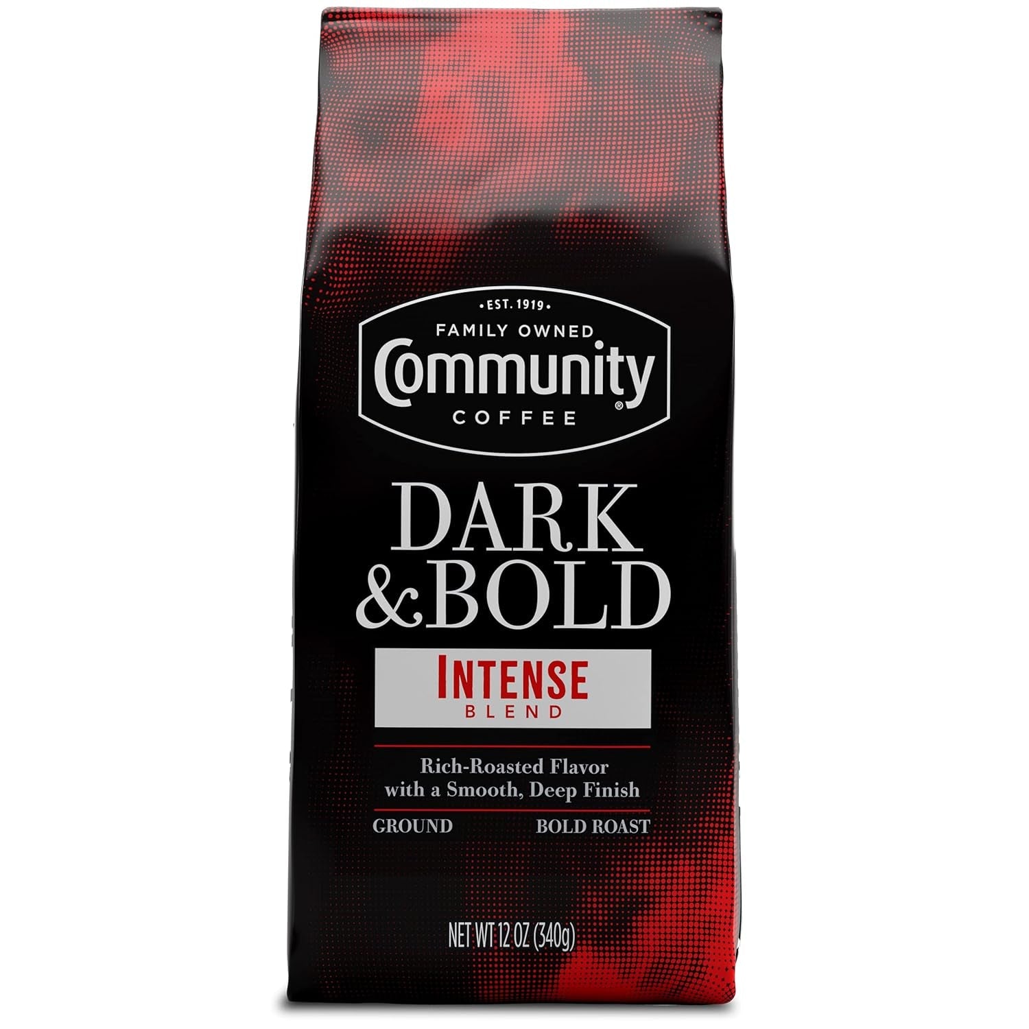 Dark & Bold Intense Blend, Dark Roast Ground Coffee, 12 Ounce Bag (Pack of 1)