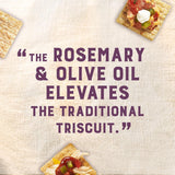 Rosemary & Olive Oil Whole Grain Wheat Crackers, Lunch Snacks, Snack Crackers, Family Size, 12.5 Oz