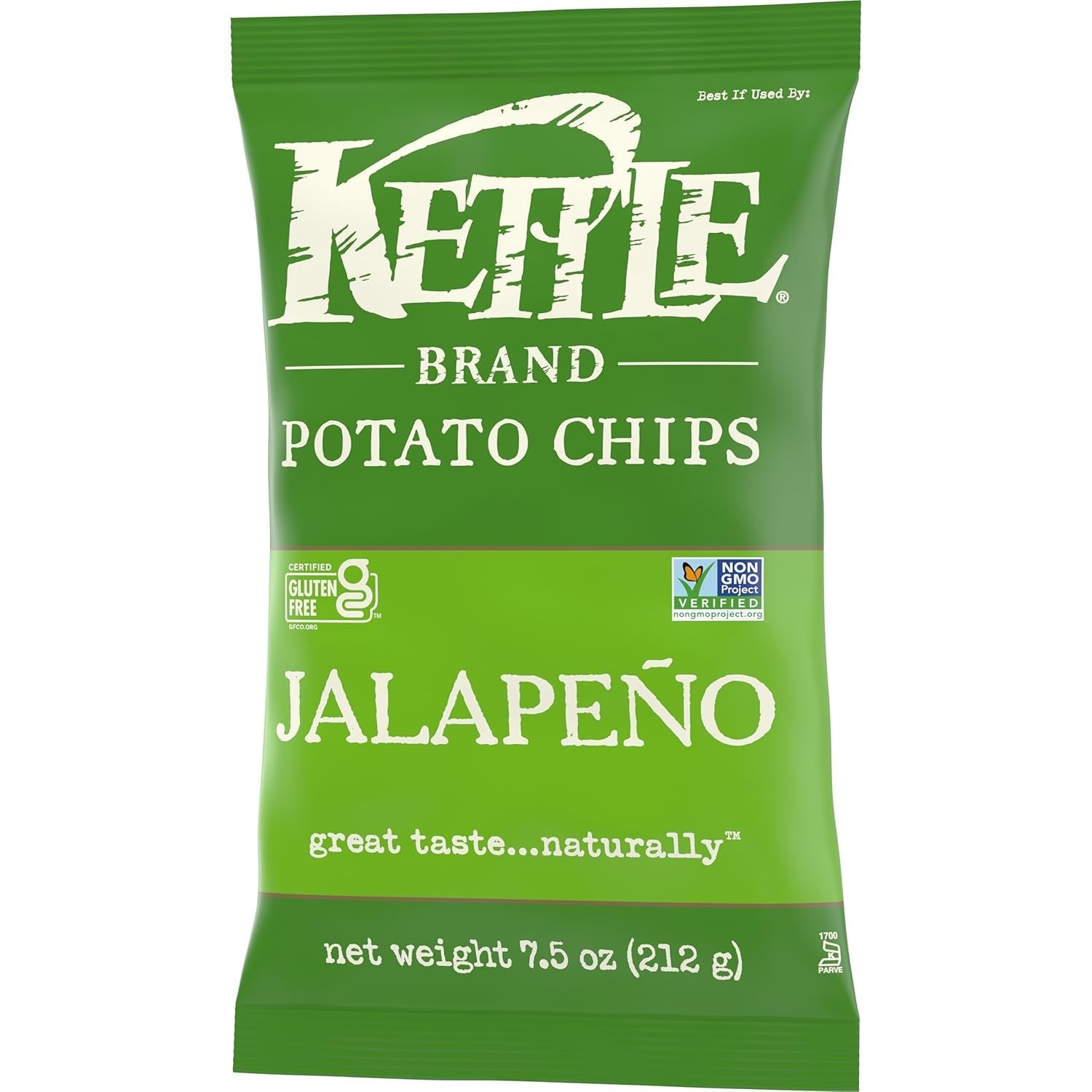 Jalapeno Kettle Potato Chips, Gluten-Free, Non-Gmo, 7.5 Oz Bag