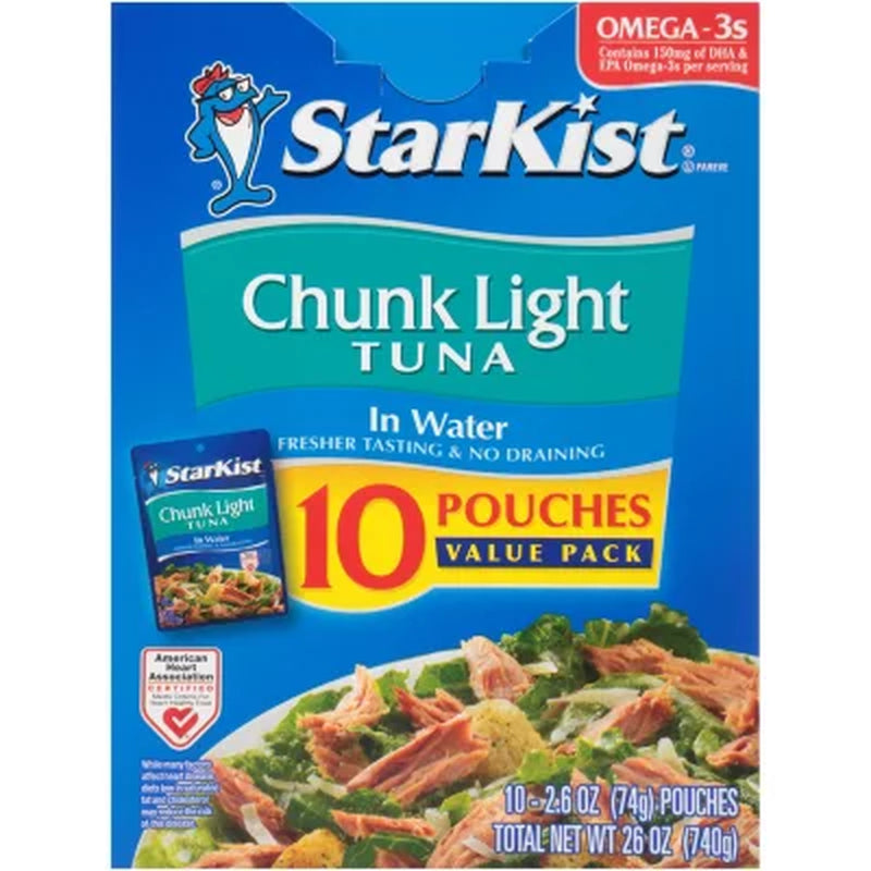 Starkist Chunk Light Tuna in Water, 2.6 Oz., 10 Pk.