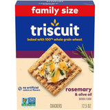 Rosemary & Olive Oil Whole Grain Wheat Crackers, Lunch Snacks, Snack Crackers, Family Size, 12.5 Oz