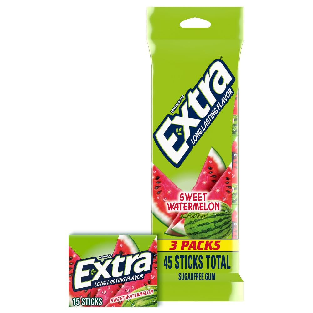 Watermelon Sugar Free Chewing Gum, 15 Ct (3 Pack)