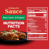 Tomato Sauce with Basil, Garlic, and Oregano, Keto Friendly, 8 Oz