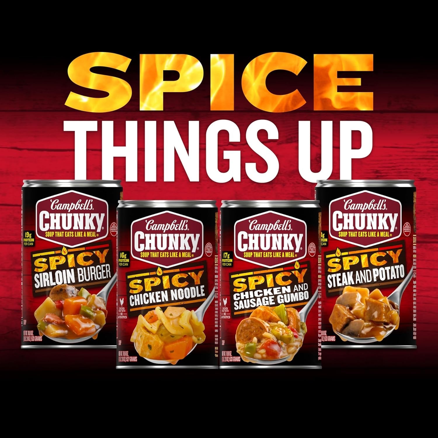 Chunky Soup, Spicy Chicken and Sausage Gumbo, 18.8 Oz Can