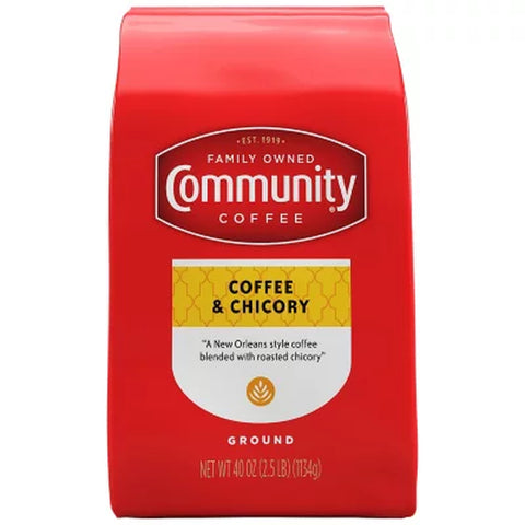 Community Coffee Ground Coffee & Chicory, 40 Oz.