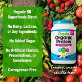 Orgain Organic 21G Plant-Based Protein Powder + Superfoods, Vanilla 2.7 Lbs.