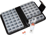 Floral Pill Case Box, 14 Day Pill Holder Pill Container & Medication Organizer, Travel Case - 4 Marked Compartments for Each Day of the Week - Morn, Noon, Eve, Bed