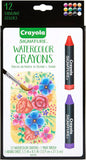 Signature Premium Watercolor Crayon Sticks & Paintbrush, 12 Count, Gift