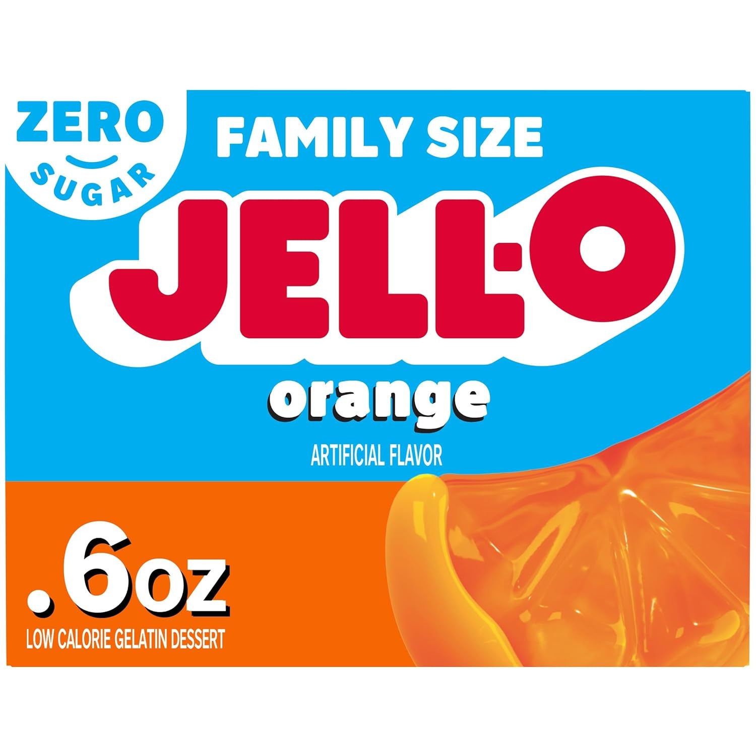 Orange Sugar Free Gelatin Dessert Mix (0.6 Oz Box)